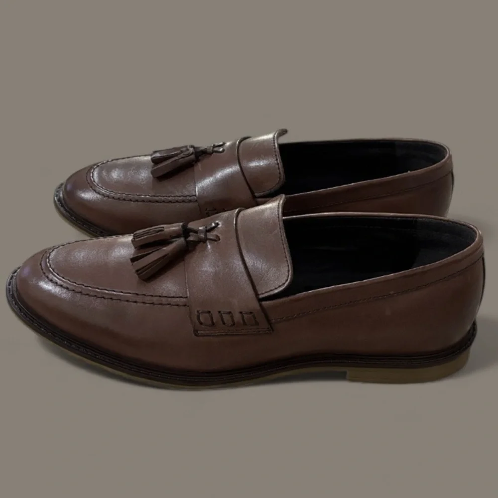 Silver Street London Men’s Tassel Leather Loafer Shoes‎ Size 10